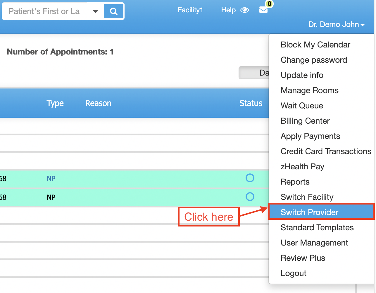 Managing Multiple Providers in zHealth